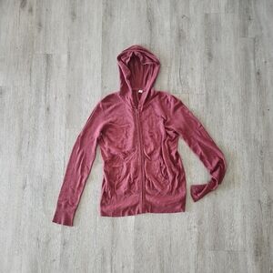 Burnt Orange Zipper Cardigan Hoodie